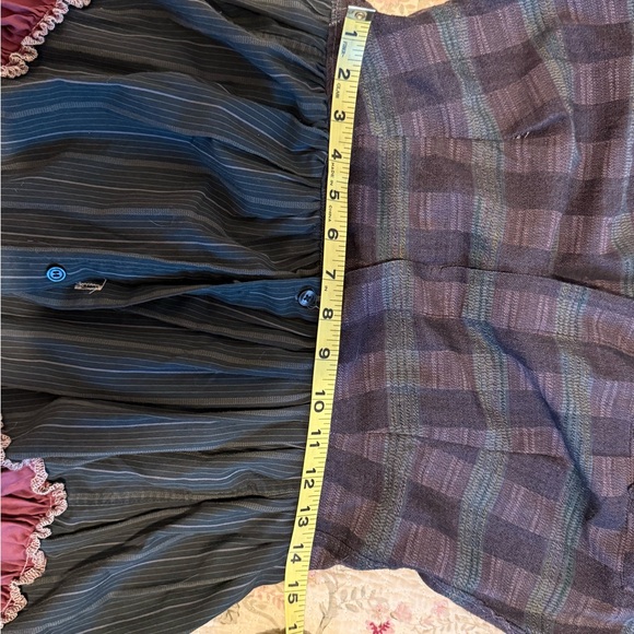 Plaid Button-Up Contry Cowgirl Dress with Ruffled Hem - Picture 6 of 7